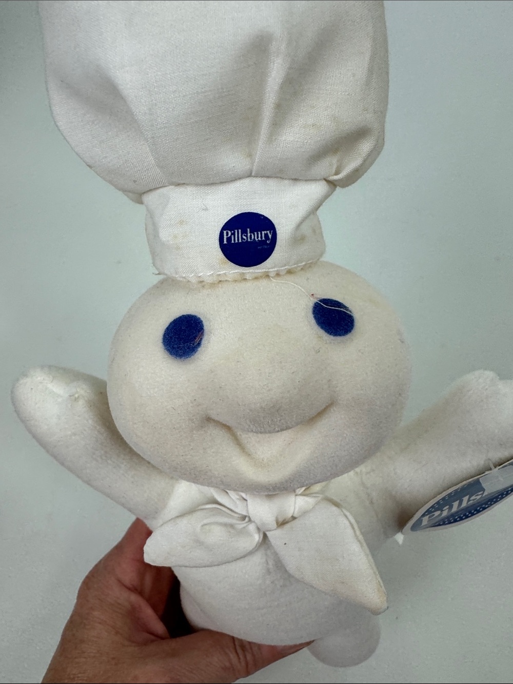 Vintage 1996 Pillsbury Doughboy Plush Toy doll White and Blue New